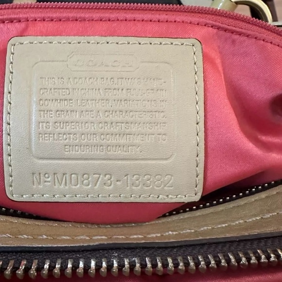 Coach Leather Bonnie Satchel Shoulder Bag  Camel Red Satin Interior 13382 - Picture 2 of 16